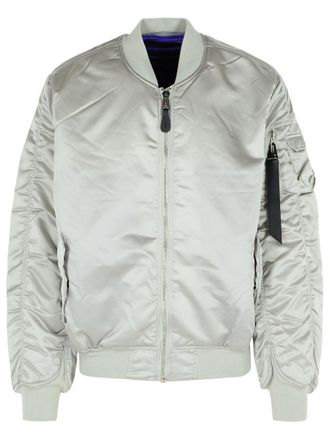 Alpha Industries Ma-1 Uv Grey Nylon Bomber Jacket