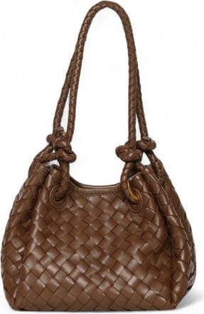 Walter Baker Kinsley Knot Top Handle Woven Leather Bag in Truffle at Nordstrom Rack