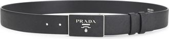 Prada Heren, Accessoires, Zwart, Maat: 90 CM Leer