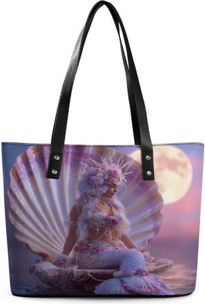 Generic Me-rmaides Moon Tote Bags for Women Cute Shoulder Purses Handbags