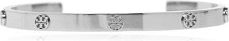 Tory Burch Brass Logo Bracelet - Dames - Armbanden - Grijs - M - Accessoires