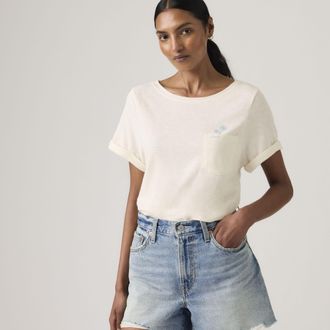 Levi's Graphic Julie Pocket Tee - Womens - XL - White