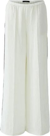 Oui Wijde broek - Dames - Wijde Broeken - Wit - S - Broeken