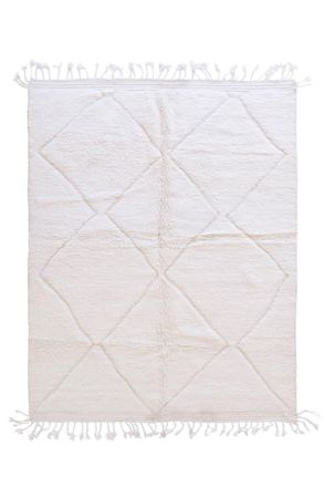 AFK Living Alfombra bereber marroqu&iacute; de pura lana blanca 224 x 297 cm
