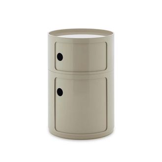 Kartell New Big Componibili 2 Container, H 61,5 cm, taubengrau