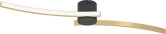 Eglo Eglo Aieta Plaf&oacute;n Led Negro Y Lat&oacute;n 72x13 Cm