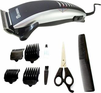 Trade Shop Trade Shop - Surker Sk-5602 Cortadora De Pelo El&eacute;ctrica Razor 4 Peines Tijeras Peine