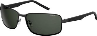 Polaroid Zwart/Grijs Gepolariseerde Zonnebril - Heren - Zonnebrillen - Zwart - 63 MM - Accessoires