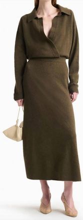 Altuzarra Madleen Twisted Vine Melange Dress In Brown