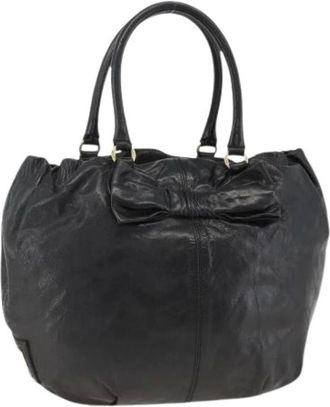 Valentino Pre-owned Handbags, female, Black, Size: ONE SIZE Pre-owned Vintage Tote Bag