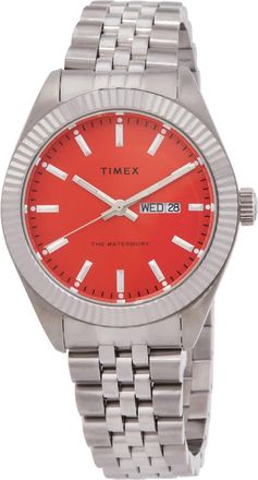 Timex Waterbury Legacy Quartz Orange Dial Mens Watch TW2V17900