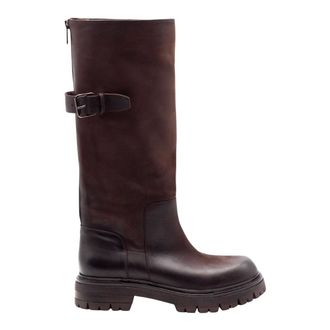 Elena Iachi E4601 Hoge laars - Dames - Schoenen - Bruin - Maat: 39 EU Leer