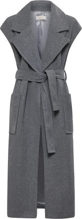 Kaos Stijlvolle Jassen Collectie - Dames - Jas met riem - Grijs - 2XS - Polyester - Jassen