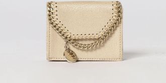Stella McCartney Portafoglio trifold Falabella in Eco Alter Mat finitura oro