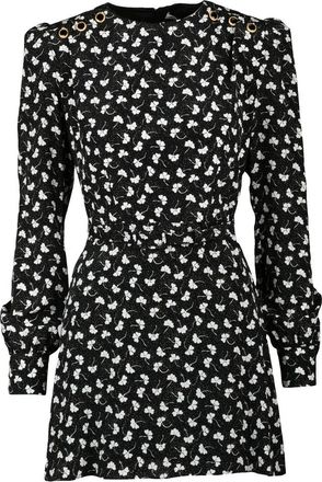 Alessandra Rich Short Silk Dress - Black/White