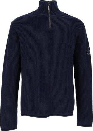 Murphy & Nye Blue Nights Fender Ribbed Half-Zip Sweater