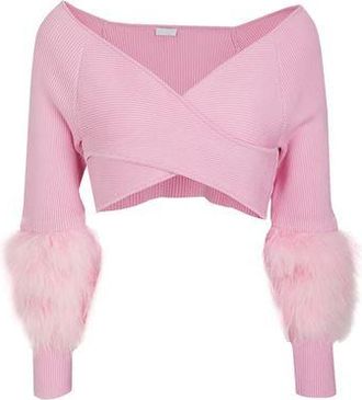 8 by YOOX KNIT BODYCON CROP TOP