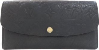 Louis Vuitton Beige Black Monogram Empreinte Long Wallet (Bi-Fold) (Pre-Owned)