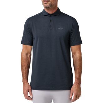 Travis Mathew The Heater Solid Short Sleeve Performance Polo in Total Eclipse at Nordstrom, Size Xx-Large