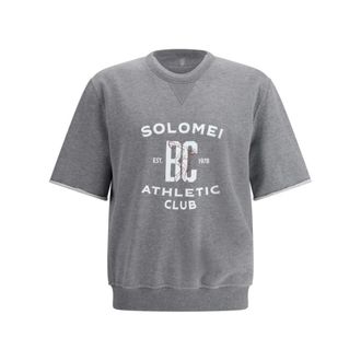 Brunello Cucinelli Heren, Tops, Grijs, Maat: S Katoen