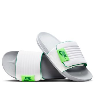 Nike Offcourt Slides Wolf Grey White Green Strike DQ9624-007
