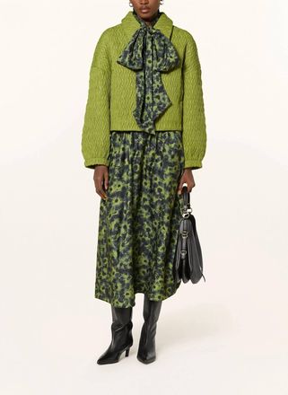 Essentiel Isebel Elasticated Midi Skirt In Brat Olive