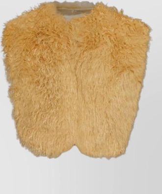 Isabel Marant faux fur cropped sleeveless gilet