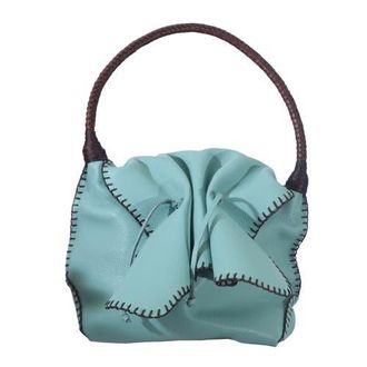 Carlos Falchi Shoulder Butterfly Top Grain Leather Bag in Teal at Nordstrom