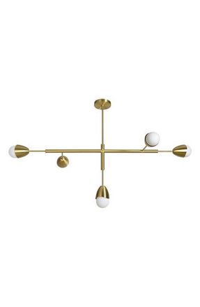 RENWIL Naura Ceiling Light Fixture in Satin Brass at Nordstrom