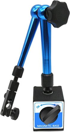 OEM Soporte Magn&eacute;tico Flexible Para Indicador De Medici&oacute;n - Brazo Doble Ajustable - Base V-groove 60x50x55 Mm - Color Azul - 1 Unidad