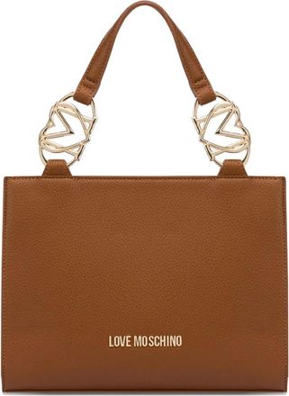 Love Moschino Shopper met logoring en handgreep - Bruin