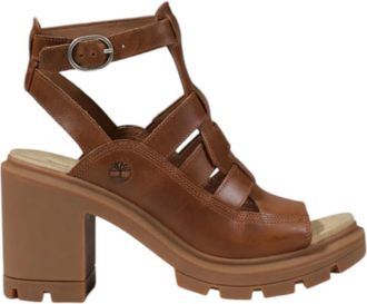 Timberland Schoenen, Dames, Bruin, 40 EU, Leer, Sandalen van leer met gesp en strik