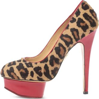 Charlotte Olympia Pumps leopardate Pre-owned 140mm - Marrone