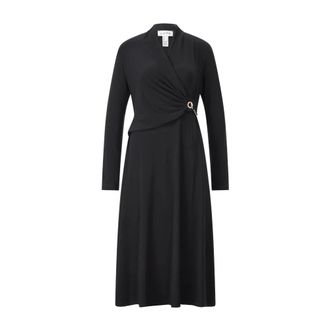 Joseph Ribkoff Wikkeljurk met Kettingdetail - Dames - Casual kleedjes - Zwart - XS - Kleedjes