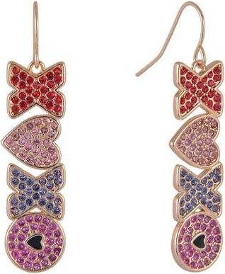 Hallmark Stone Hugs and Kisses Linear Earrings in Red at Nordstrom