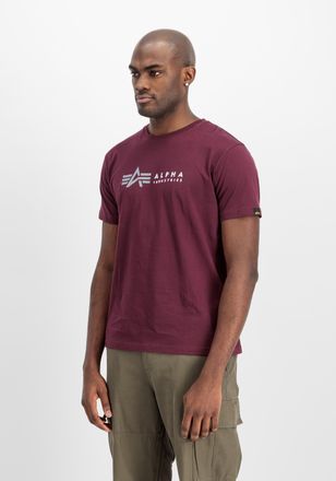 Alpha Industries T-Shirt ALPHA INDUSTRIES Alpha Label T-Shirt, Herren, Gr. 3XL, schwarz cherry, Obermaterial: 100% Baumwolle, Shirts T-Shirt