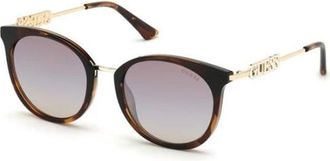 Guess Ronde Zonnebril - Dames - Zonnebrillen - Bruin - 52 MM - Accessoires