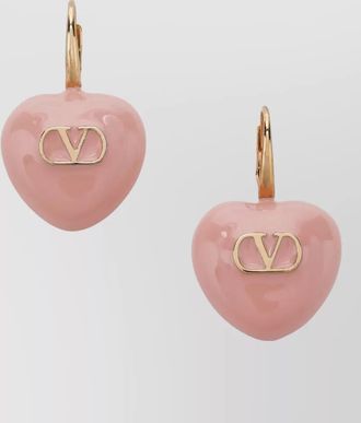 Valentino Garavani heart shape metal hardware drop earrings