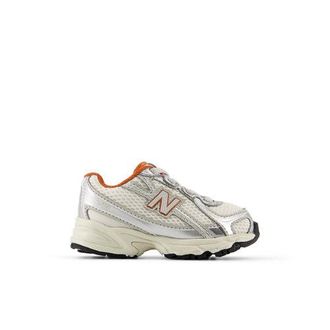 New Balance Bambino 740 Bungee Lace in Grigio/Rossa, Sintetica, Taglia 18.5