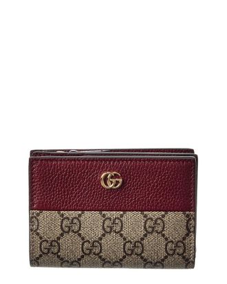 Gucci Gg Marmont Small Gg Supreme Canvas & Leather Wallet