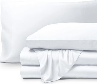 Bare Home Cooling Rayon Sheet Set - Split King in White at Nordstrom