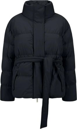 Herno belted puffer jacket - women - Nylon/Down/Nylon/Feather - L - Black