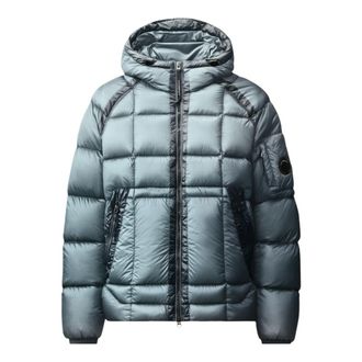 C.P. Company C.p. Company, Jassen, Heren, Blauw, L, Nylon, D.d. Shell Down Jacket met Capuchon