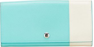Tiffany & Co. Tiffany blue Leather Long Wallet (Bi-Fold) (Pre-Owned)