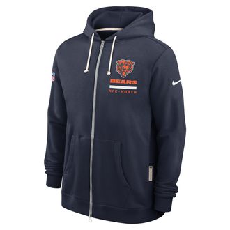 Nike Chicago Bears Utility Player Sideline Nike Mens Dri-FIT NFL Full-Zip Hoodie in Blue | 03AV41L7Q-2FB