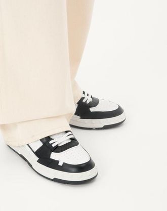 Valentino Garavani Sneaker Low Top Freedots In Vitello Uomo NERO 41.5