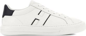 Hogan Witte Logo Sneakers Platte Rubberen Zool - Heren - Sneakers - Wit - 39 EU - Schoenen