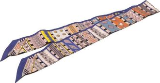Herm&egrave;s Pre-owned Hermes Colliers de Chiens Silk Twilly Scarf Ladies XUALPUBC997AMIGF