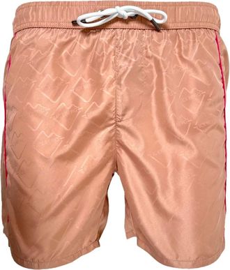 Iceberg Costume da bagno a righe con logo - Rosa