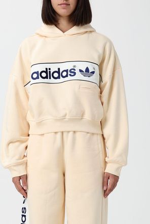 adidas Felpa con cappuccio relaxed fit in misto cotone con logo